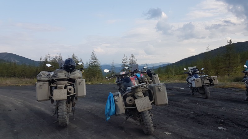 Road on Bones Magadan Kolyama Highway Rusmototravel motorcycle tour in Russia