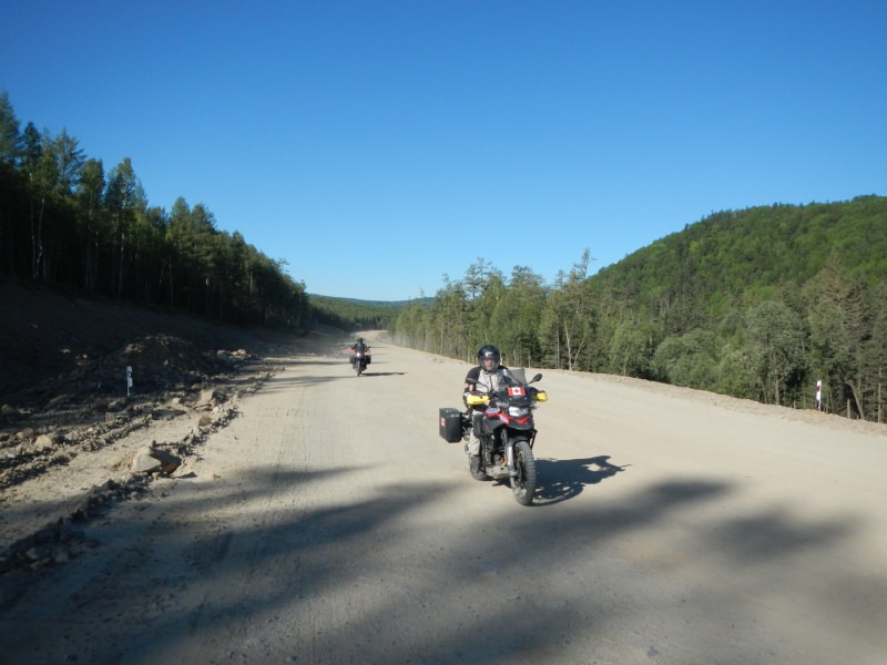 Road on Bones Magadan Kolyama Highway Rusmototravel motorcycle tour in Russia