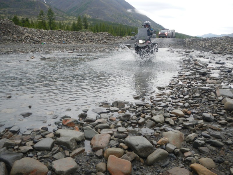 Road on Bones Magadan Kolyama Highway Rusmototravel motorcycle tour in Russia