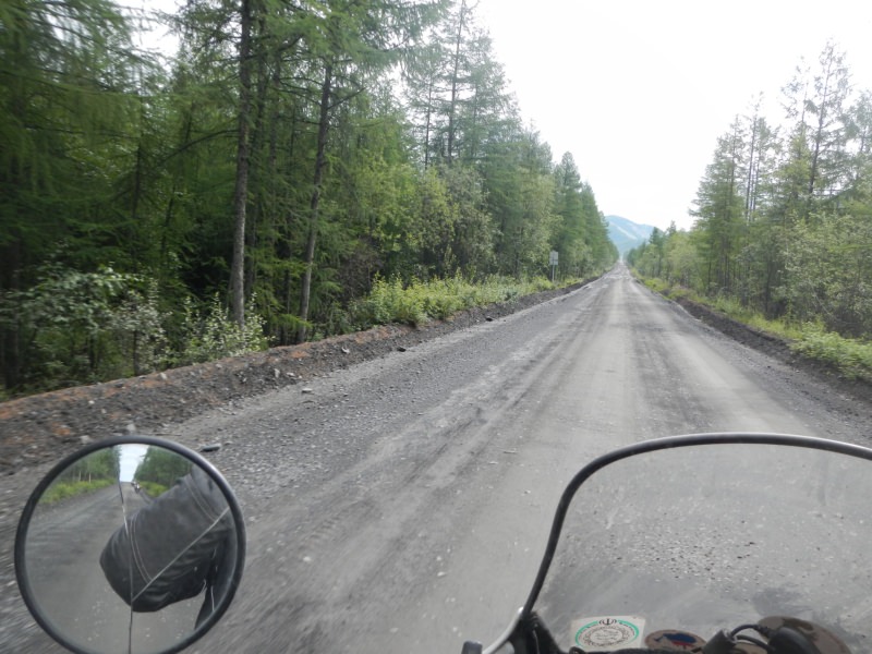 Road on Bones Magadan Kolyama Highway Rusmototravel motorcycle tour in Russia