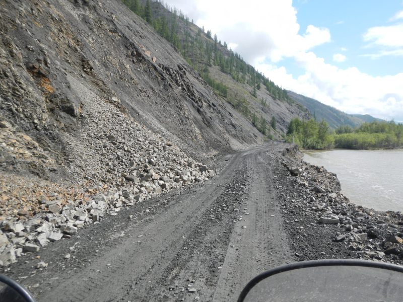 Road on Bones Magadan Kolyama Highway Rusmototravel motorcycle tour in Russia