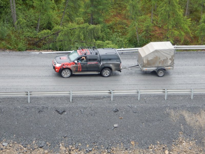 Road on Bones Magadan Kolyama Highway Rusmototravel motorcycle tour in Russia