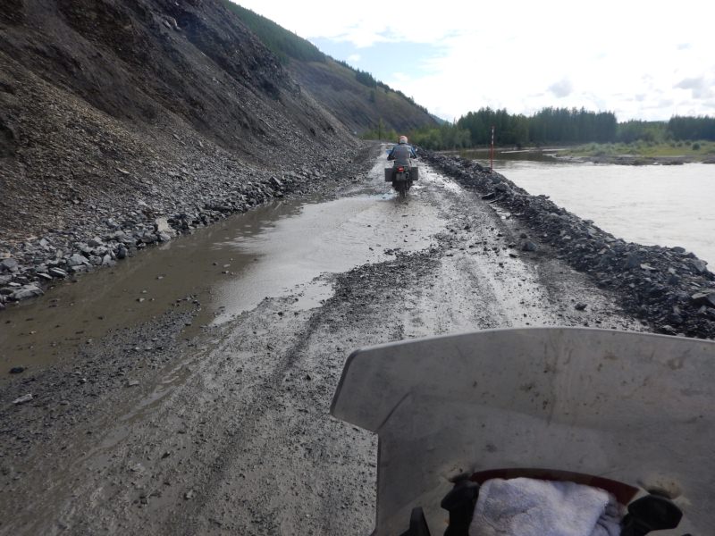 Road on Bones Magadan Kolyama Highway Rusmototravel motorcycle tour in Russia