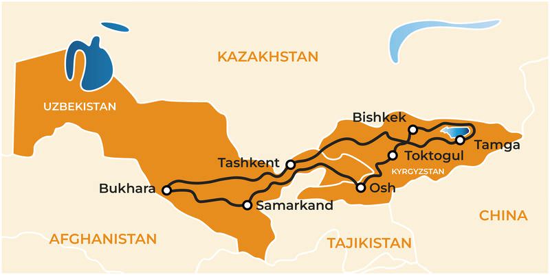 Kyrgyzstan - Uzbekistan Samarkand Motorcycle Tour Rusmototravel RMT