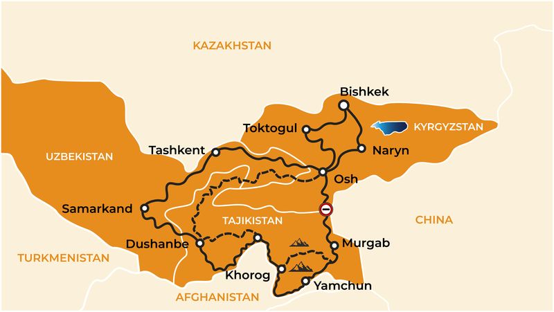 Pamir highway motorcycle tour Rusmototravel RMT