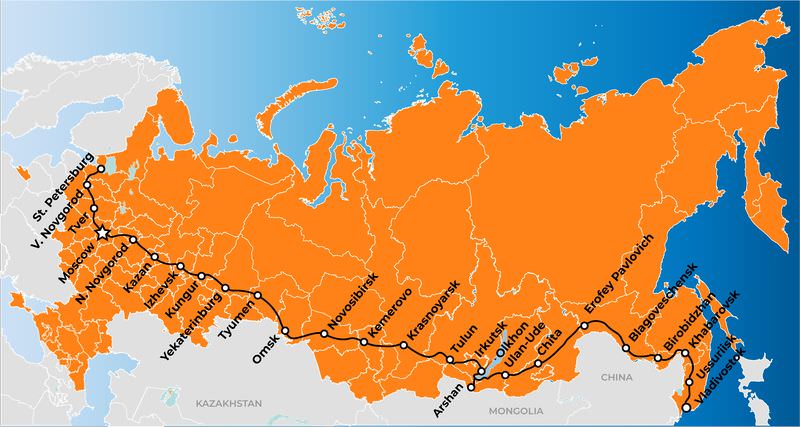 Saint-Petersburg-Vladivostok Motorcycle tour Rusmototravel