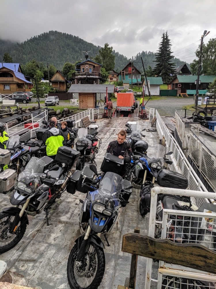 Teletskoe Lake crossing with motorcycles Rusmototravel Tour