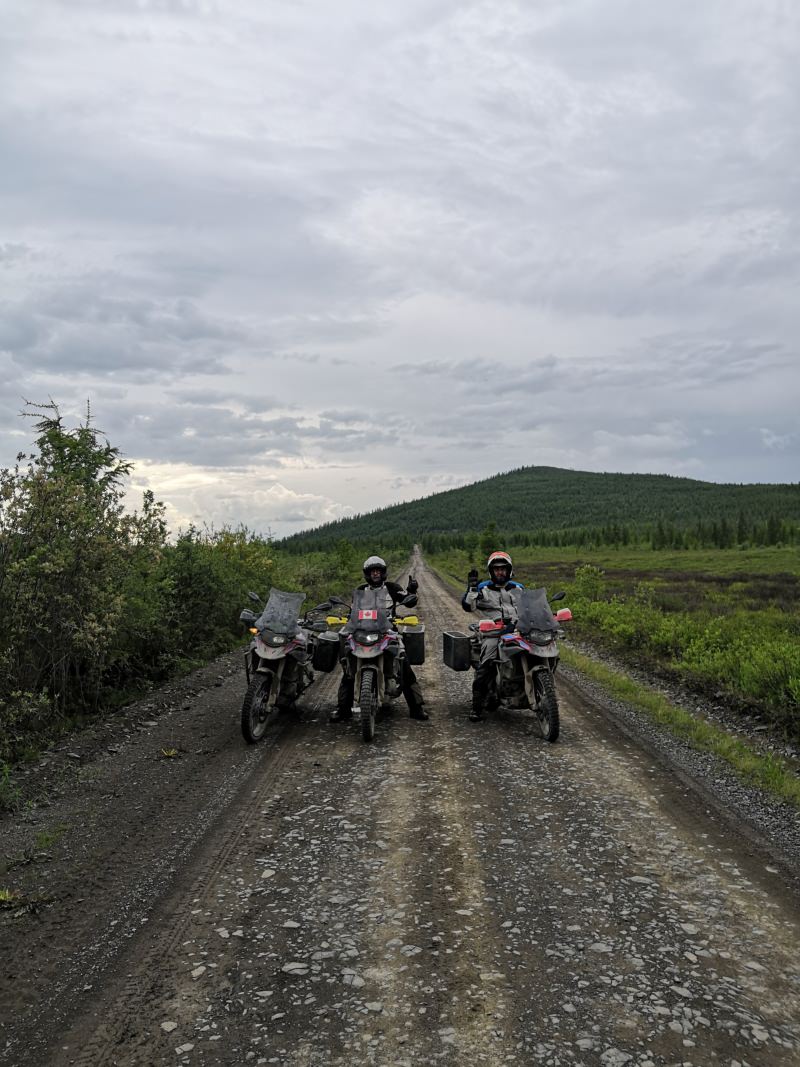 Road on Bones Magadan Kolyama Highway Rusmototravel motorcycle tour in Russia