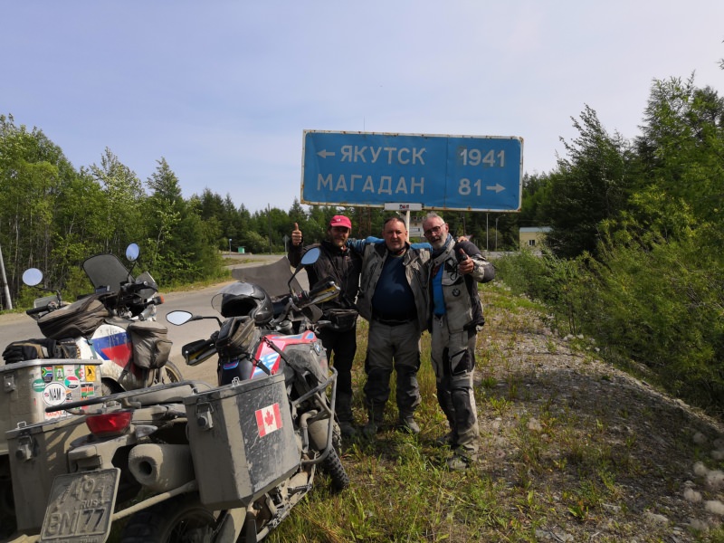 Road on Bones Magadan Kolyama Highway Rusmototravel motorcycle tour in Russia