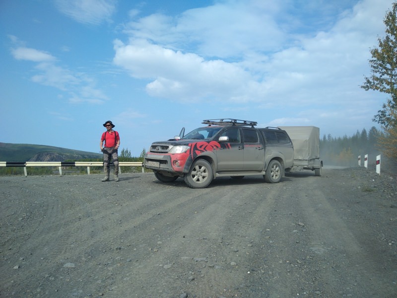 Road on Bones Magadan Kolyama Highway Rusmototravel motorcycle tour in Russia