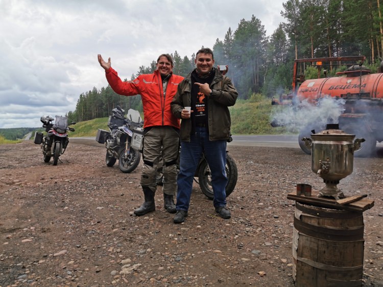 Vladivostok-Moscow Trans-Siberian Route, August 2019, coffee stop in siberia