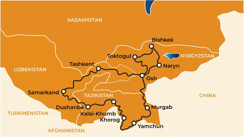 Pamir highway motorcycle tour Rusmototravel RMT